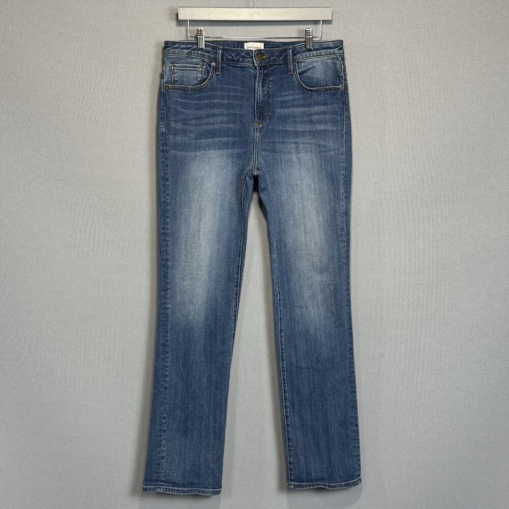 DRIFTWOOD Kelly Women's high rise Straight-Leg slim cut Jeans in Washed Blue